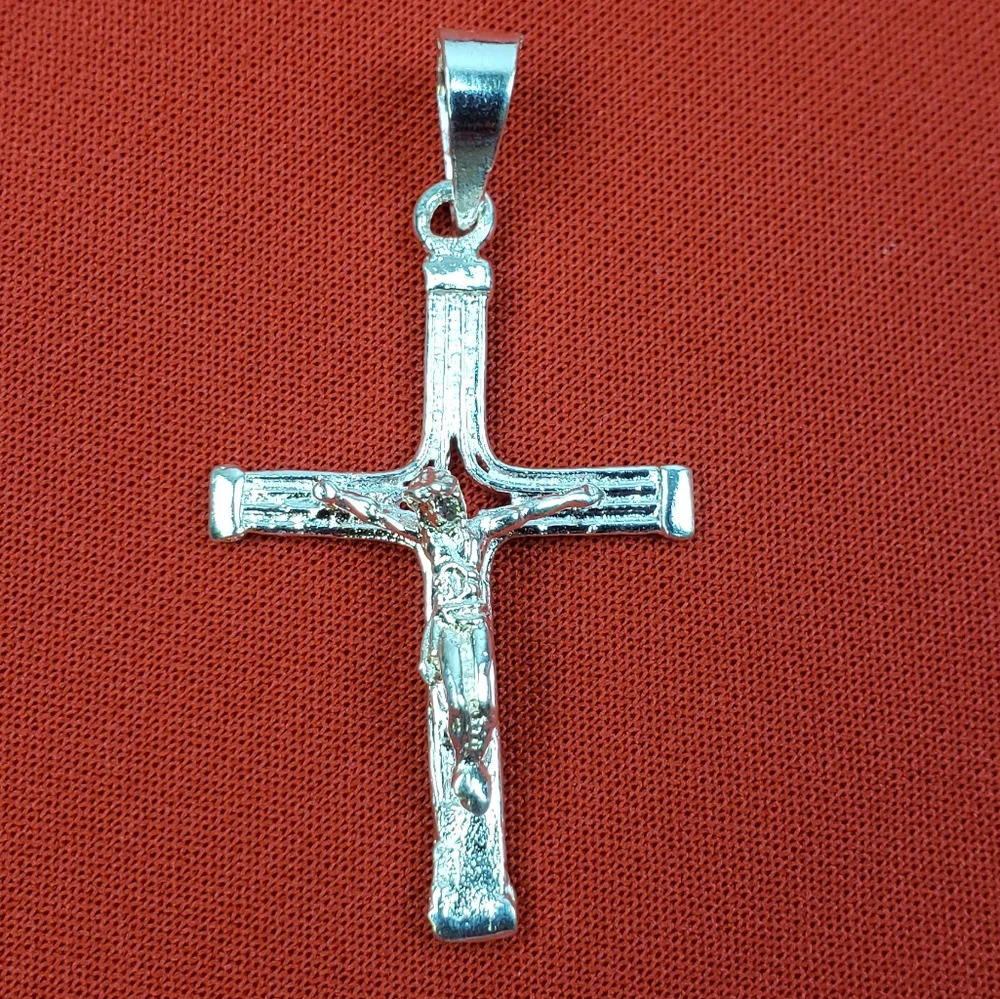 Sterling silver‎ Crucifix Cross Charm Pendant